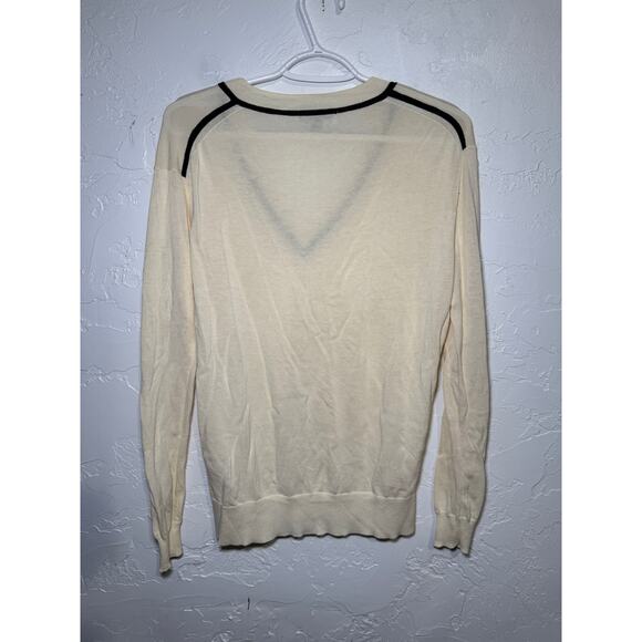 J Crew v neck cotton sweater womens small preppy academia classic twee clueless - Picture 4 of 7